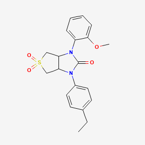 molecular formula C20H22N2O4S B2869459 1-(4-ethylphenyl)-3-(2-methoxyphenyl)tetrahydro-1H-thieno[3,4-d]imidazol-2(3H)-one 5,5-dioxide CAS No. 878428-26-3