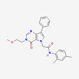 molecular formula C25H26N4O3 B2869466 N-(2,4-dimethylphenyl)-2-[3-(2-methoxyethyl)-4-oxo-7-phenyl-3,4-dihydro-5H-pyrrolo[3,2-d]pyrimidin-5-yl]acetamide CAS No. 1251688-11-5