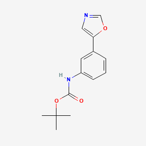 molecular formula C14H16N2O3 B2869476 tert-butyl N-[3-(1,3-oxazol-5-yl)phenyl]carbamate CAS No. 1483530-03-5