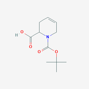 molecular formula C11H17NO4 B2869478 (S)-1-(tert-butoxycarbonyl)-1,2,3,6-tetrahydropyridine-2-carboxylic acid CAS No. 90471-44-6