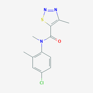 molecular formula C12H12ClN3OS B286948 N-(4-chloro-2-methylphenyl)-N,4-dimethyl-1,2,3-thiadiazole-5-carboxamide 
