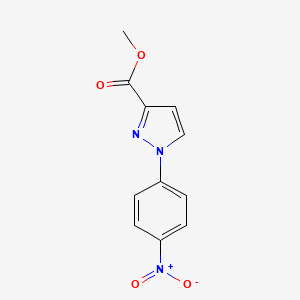 molecular formula C11H9N3O4 B2869481 1-(4-硝基苯基)-1H-吡唑-3-甲酸甲酯 CAS No. 70375-81-4