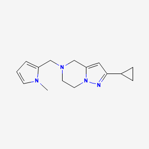 2-cyclopropyl-5-((1-methyl-1H-pyrrol-2-yl)methyl)-4,5,6,7-tetrahydropyrazolo[1,5-a]pyrazine