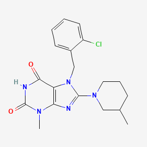 7-(2-chlorobenzyl)-3-methyl-8-(3-methylpiperidin-1-yl)-1H-purine-2,6(3H,7H)-dione