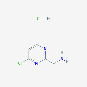 molecular formula C5H7Cl2N3 B2869488 (4-Chloropyrimidin-2-yl)methanamine hydrochloride CAS No. 1646556-93-5