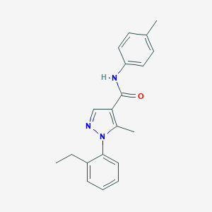 molecular formula C20H21N3O B286949 1-(2-ethylphenyl)-5-methyl-N-(4-methylphenyl)-1H-pyrazole-4-carboxamide 