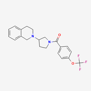 (3-(3,4-dihydroisoquinolin-2(1H)-yl)pyrrolidin-1-yl)(4-(trifluoromethoxy)phenyl)methanone