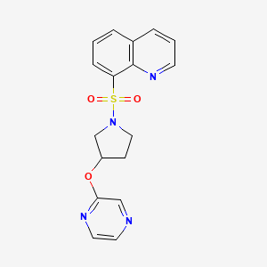 8-((3-(Pyrazin-2-yloxy)pyrrolidin-1-yl)sulfonyl)quinoline