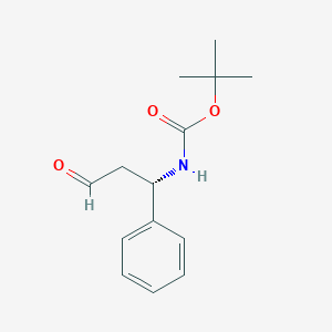 molecular formula C14H19NO3 B028695 Boc-(S)-3-Amino-3-phenylpropanal CAS No. 135865-78-0