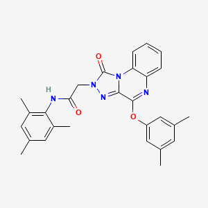 molecular formula C28H27N5O3 B2869500 2-(4-(3,5-dimethylphenoxy)-1-oxo-[1,2,4]triazolo[4,3-a]quinoxalin-2(1H)-yl)-N-mesitylacetamide CAS No. 1189684-27-2