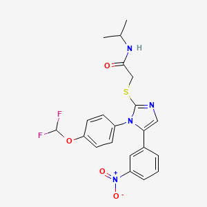 2-((1-(4-(difluoromethoxy)phenyl)-5-(3-nitrophenyl)-1H-imidazol-2-yl)thio)-N-isopropylacetamide