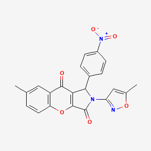7-Methyl-2-(5-methylisoxazol-3-yl)-1-(4-nitrophenyl)-1,2-dihydrochromeno[2,3-c]pyrrole-3,9-dione