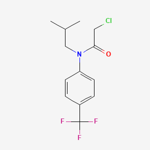 molecular formula C13H15ClF3NO B2869508 2-Chloro-N-(2-methylpropyl)-N-[4-(trifluoromethyl)phenyl]acetamide CAS No. 1397220-62-0