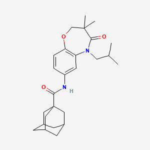 molecular formula C26H36N2O3 B2869518 N-[3,3-dimethyl-5-(2-methylpropyl)-4-oxo-2,3,4,5-tetrahydro-1,5-benzoxazepin-7-yl]adamantane-1-carboxamide CAS No. 921864-99-5