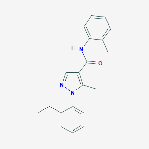 molecular formula C20H21N3O B286952 1-(2-ethylphenyl)-5-methyl-N-(2-methylphenyl)-1H-pyrazole-4-carboxamide 