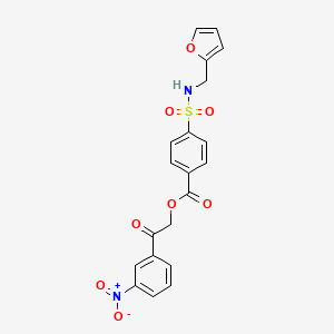 2-(3-Nitrophenyl)-2-oxoethyl 4-[(furan-2-ylmethyl)sulfamoyl]benzoate