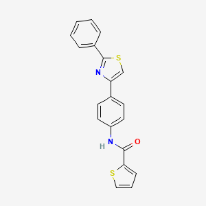 N-[4-(2-phenyl-1,3-thiazol-4-yl)phenyl]thiophene-2-carboxamide