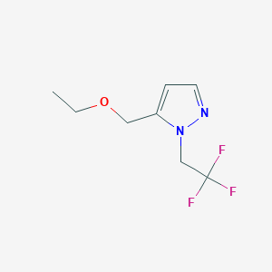 molecular formula C8H11F3N2O B2869523 5-(Ethoxymethyl)-1-(2,2,2-trifluoroethyl)pyrazole CAS No. 1856044-68-2