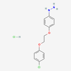 {4-[2-(4-Chlorophenoxy)ethoxy]phenyl}hydrazine hydrochloride