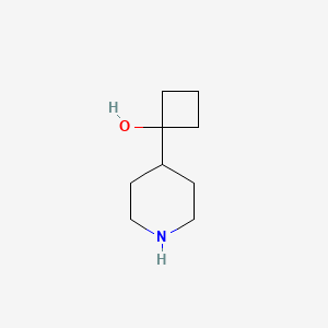 molecular formula C9H17NO B2869525 1-(Piperidin-4-yl)cyclobutan-1-ol CAS No. 1895467-61-4