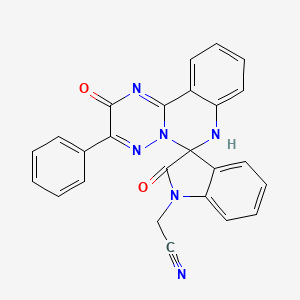 2-(2,2'-Dioxo-3-phenylspiro[7H-[1,2,4]triazino[2,3-c]quinazoline-6,3'-indole]-1'-yl)acetonitrile