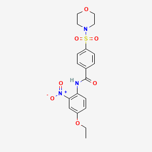 molecular formula C19H21N3O7S B2869530 N-(4-ethoxy-2-nitrophenyl)-4-morpholin-4-ylsulfonylbenzamide CAS No. 307327-24-8