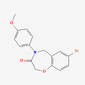 molecular formula C16H14BrNO3 B2869548 7-bromo-4-(4-methoxyphenyl)-4,5-dihydro-1,4-benzoxazepin-3(2H)-one CAS No. 1358286-88-0
