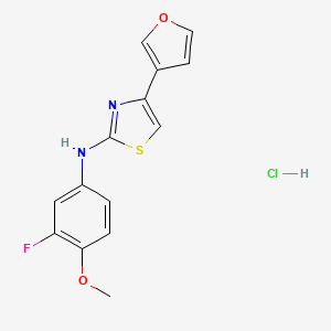 N-(3-fluoro-4-methoxyphenyl)-4-(furan-3-yl)thiazol-2-amine hydrochloride