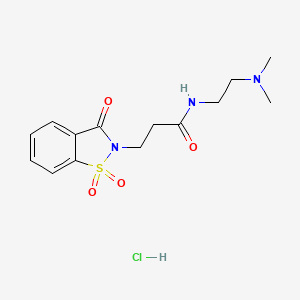 N-(2-(dimethylamino)ethyl)-3-(1,1-dioxido-3-oxobenzo[d]isothiazol-2(3H)-yl)propanamide hydrochloride
