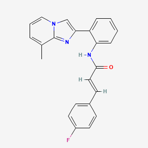 (E)-3-(4-fluorophenyl)-N-(2-(8-methylimidazo[1,2-a]pyridin-2-yl)phenyl)acrylamide