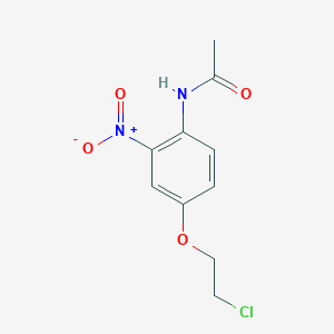 molecular formula C10H11ClN2O4 B2869568 N-[4-(2-氯乙氧基)-2-硝基苯基]乙酰胺 CAS No. 672961-06-7