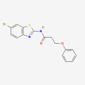 molecular formula C16H13BrN2O2S B2869575 N-(6-溴-1,3-苯并噻唑-2-基)-3-苯氧基丙酰胺 CAS No. 476295-63-3