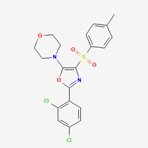 molecular formula C20H18Cl2N2O4S B2869577 4-(2-(2,4-Dichlorophenyl)-4-tosyloxazol-5-yl)morpholine CAS No. 304444-02-8