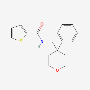 molecular formula C17H19NO2S B2869579 N-[(4-苯氧杂环-4-基)甲基]噻吩-2-甲酰胺 CAS No. 713113-86-1