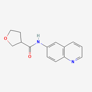 molecular formula C14H14N2O2 B2869581 N-Quinolin-6-yloxolane-3-carboxamide CAS No. 1625232-81-6