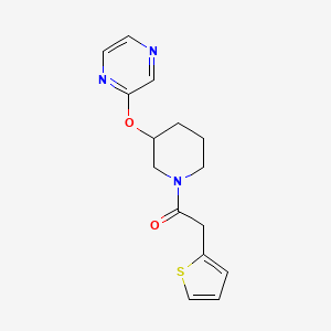 1-(3-(Pyrazin-2-yloxy)piperidin-1-yl)-2-(thiophen-2-yl)ethanone