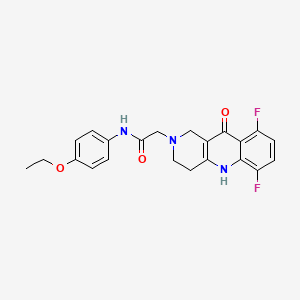 molecular formula C22H21F2N3O3 B2869605 6-(3,4-dihydroisoquinolin-2(1H)-ylsulfonyl)-1-methyl-3-(2-oxo-2-pyrrolidin-1-ylethyl)quinazoline-2,4(1H,3H)-dione CAS No. 1251612-81-3