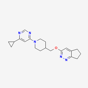 3-[[1-(6-Cyclopropylpyrimidin-4-yl)piperidin-4-yl]methoxy]-6,7-dihydro-5H-cyclopenta[c]pyridazine