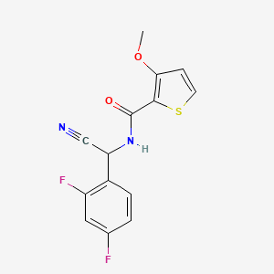 molecular formula C14H10F2N2O2S B2869631 N-[cyano(2,4-difluorophenyl)methyl]-3-methoxythiophene-2-carboxamide CAS No. 1355843-26-3