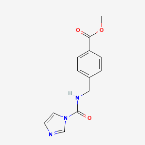 molecular formula C13H13N3O3 B2869634 methyl 4-{[(1H-imidazole-1-carbonyl)amino]methyl}benzoate CAS No. 949218-76-2