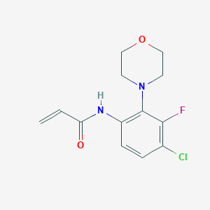 molecular formula C13H14ClFN2O2 B2869635 N-(4-Chloro-3-fluoro-2-morpholin-4-ylphenyl)prop-2-enamide CAS No. 2361806-24-6