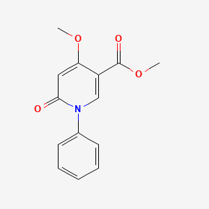 molecular formula C14H13NO4 B2869636 Methyl 4-methoxy-6-oxo-1-phenyl-1,6-dihydropyridine-3-carboxylate CAS No. 1795296-93-3