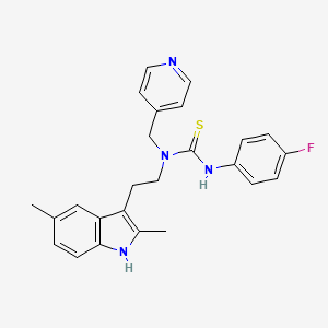 molecular formula C25H25FN4S B2869647 1-[2-(2,5-dimethyl-1H-indol-3-yl)ethyl]-3-(4-fluorophenyl)-1-(pyridin-4-ylmethyl)thiourea CAS No. 850934-00-8