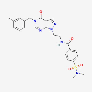 4-(N,N-dimethylsulfamoyl)-N-(2-(5-(3-methylbenzyl)-4-oxo-4,5-dihydro-1H-pyrazolo[3,4-d]pyrimidin-1-yl)ethyl)benzamide