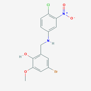 4-Bromo-2-{[(4-chloro-3-nitrophenyl)amino]methyl}-6-methoxyphenol