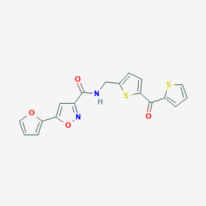 5-(furan-2-yl)-N-((5-(thiophene-2-carbonyl)thiophen-2-yl)methyl)isoxazole-3-carboxamide