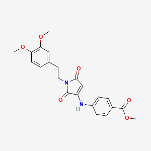 molecular formula C22H22N2O6 B2869683 4-({1-[2-(3,4-二甲氧基苯基)乙基]-2,5-二氧代-2,5-二氢-1H-吡咯-3-基}氨基)苯甲酸甲酯 CAS No. 920945-50-2