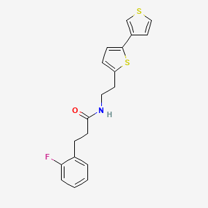 N-(2-{[2,3'-bithiophene]-5-yl}ethyl)-3-(2-fluorophenyl)propanamide