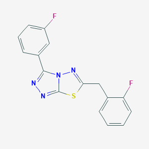 molecular formula C16H10F2N4S B286969 6-(2-Fluorobenzyl)-3-(3-fluorophenyl)[1,2,4]triazolo[3,4-b][1,3,4]thiadiazole 