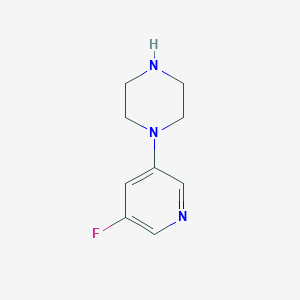 molecular formula C9H12FN3 B2869693 1-(5-Fluoropyridin-3-yl)piperazine CAS No. 1247652-06-7